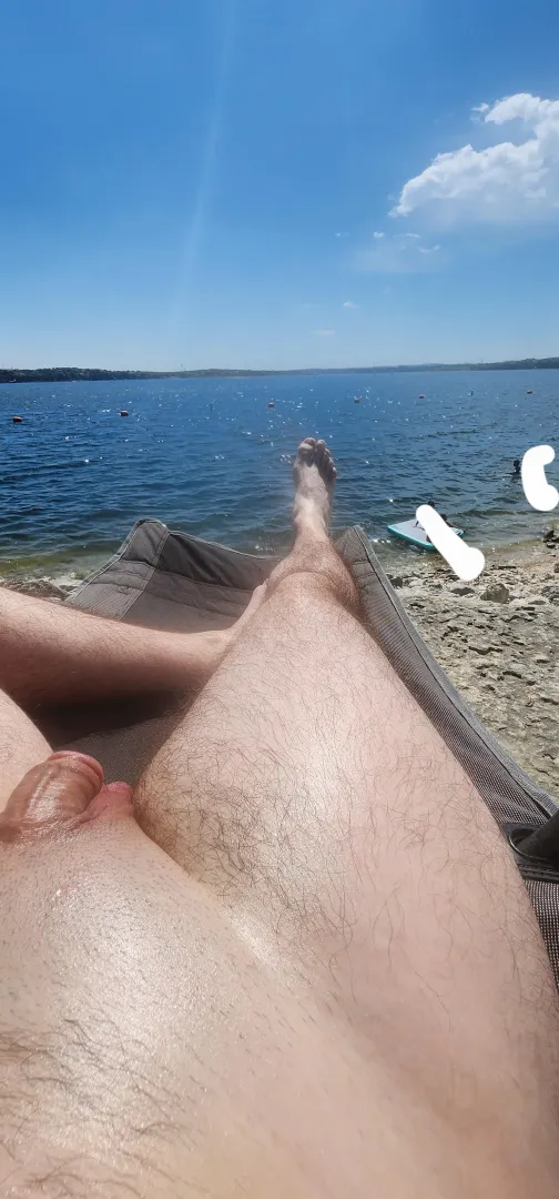 Beautiful day for a tan. The water is so blue. posted by Long_Many9748