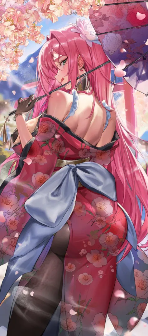 Beautiful Velvet in Kimono from Behind [Nikke] posted by sd6636