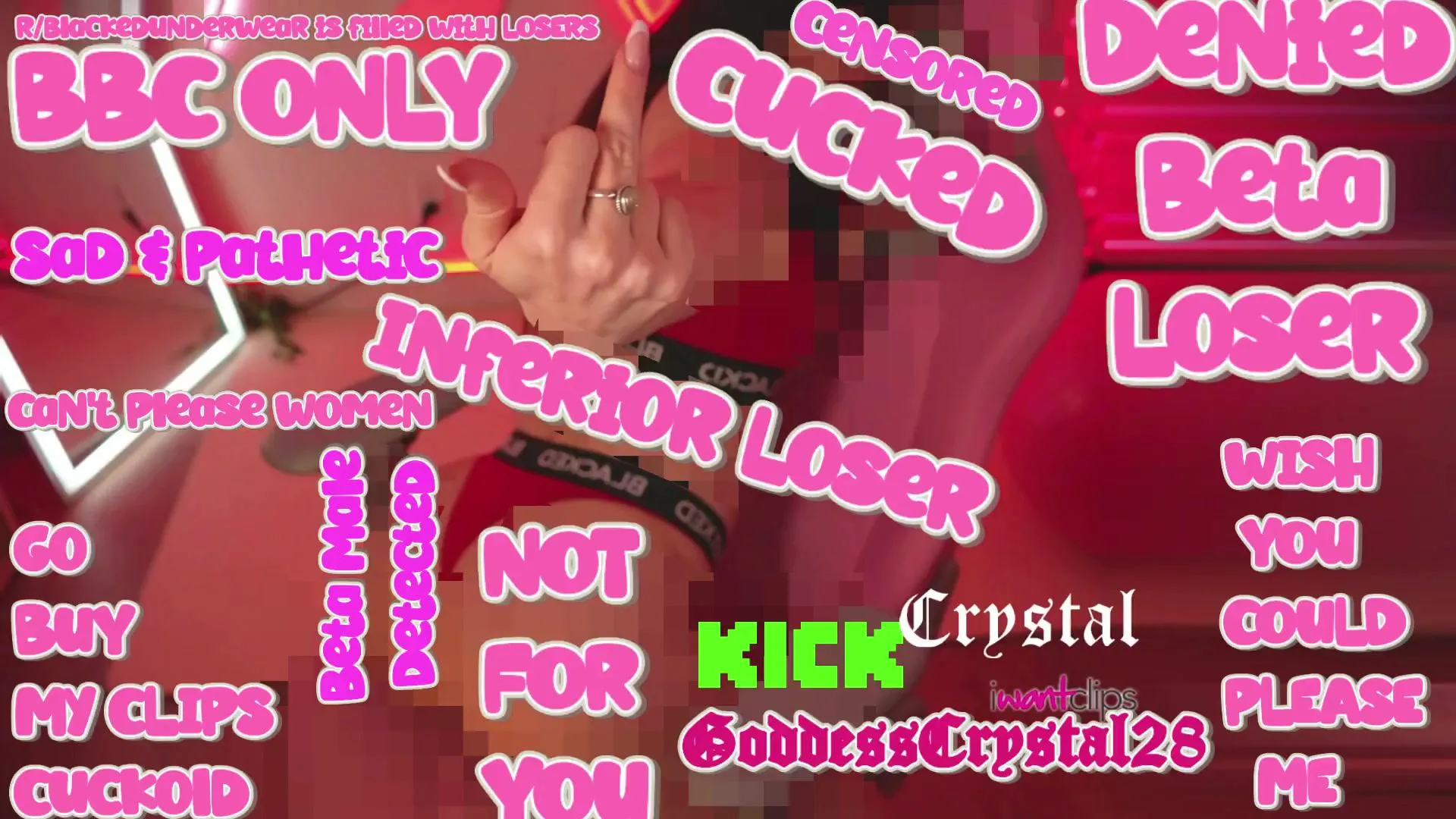 Because you LOSERS LOVE this outfit so much, ITS ALL YOU GET TO SEE posted by GoddessCrystalKitten