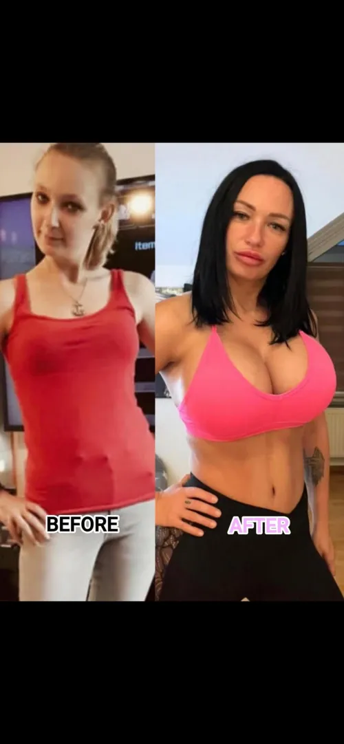 Before and after transformation by Doll_from_the_boss