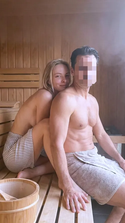 Before the towels drop in the sauna by SweetAubergines