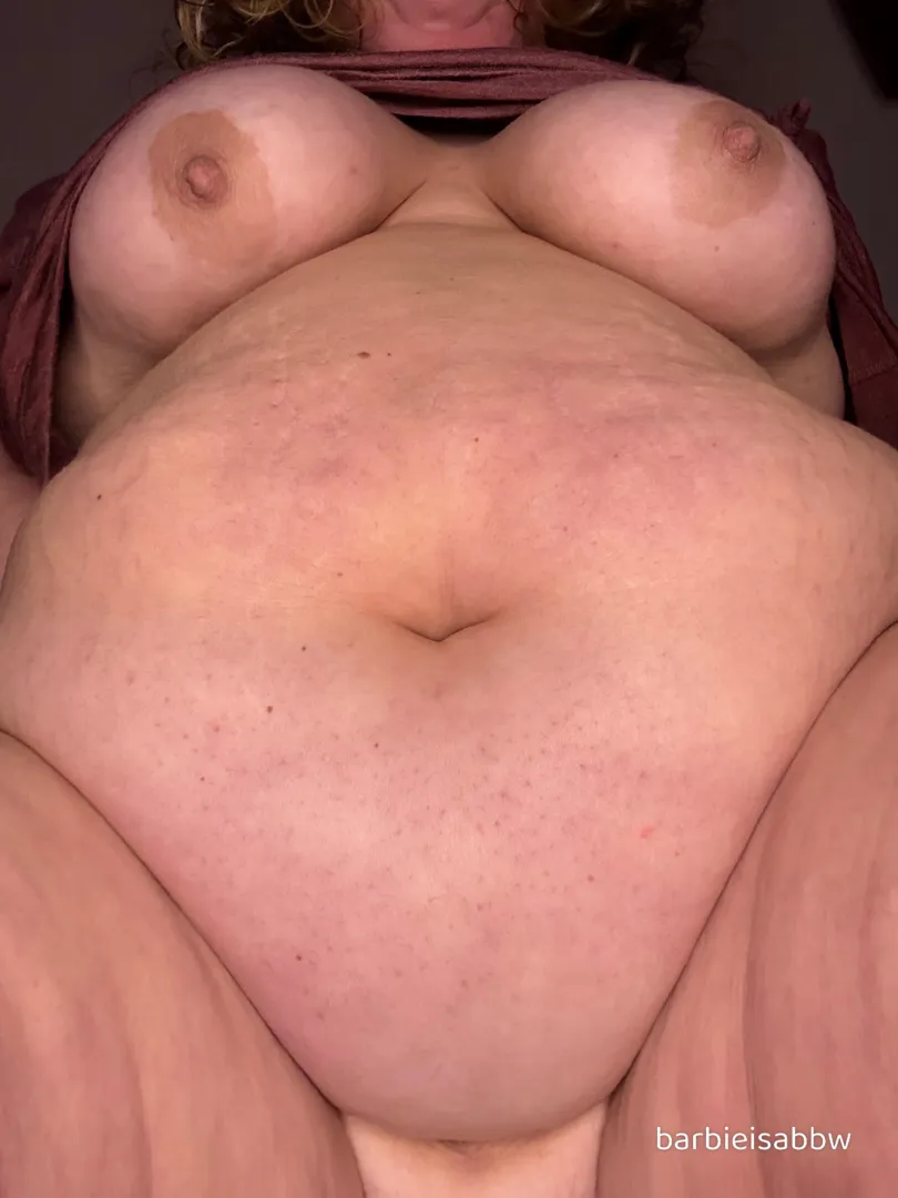 belly full with cum..add more?  posted by barbieisabbw