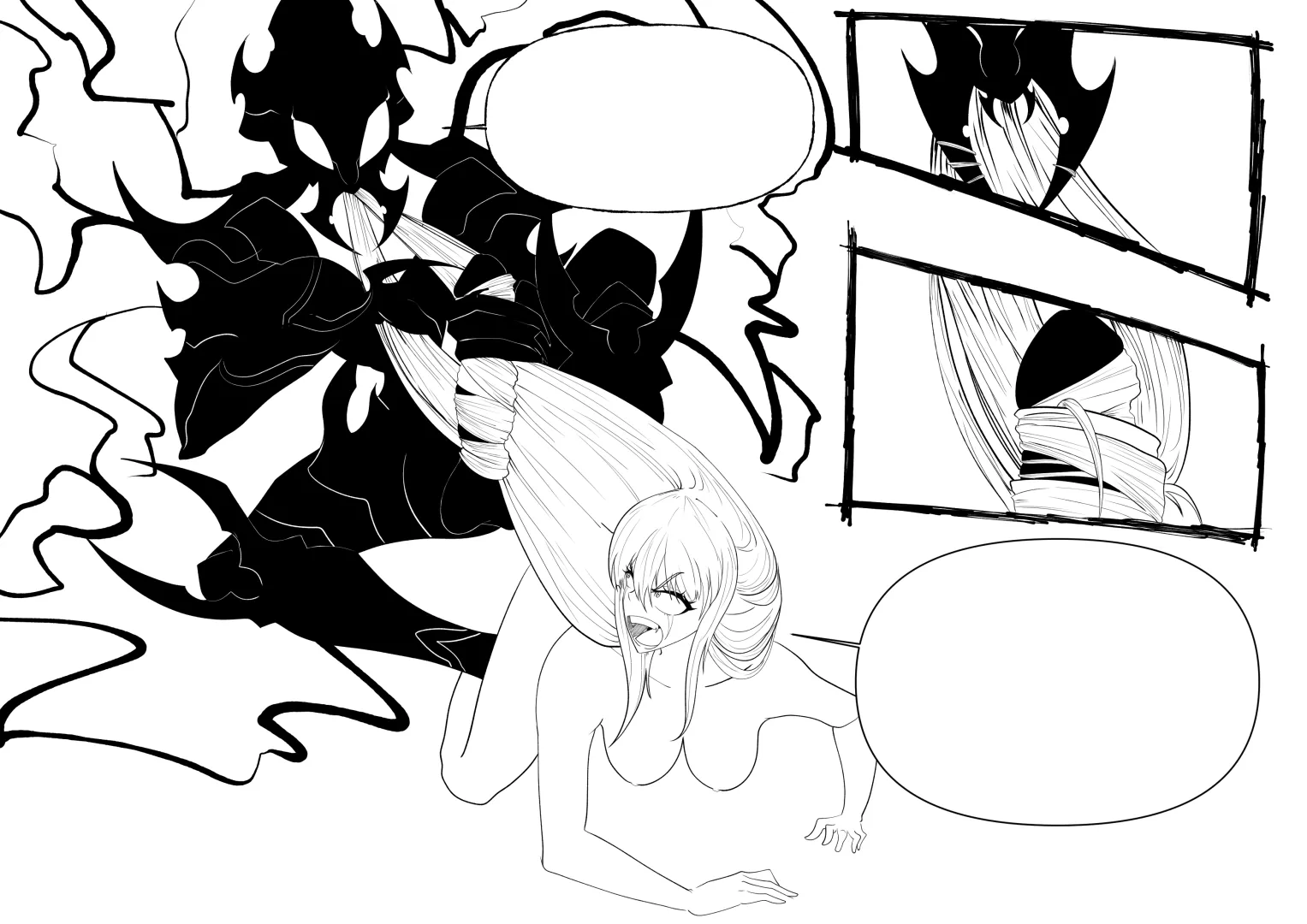 Beru tried playing around with Esil's hair a bit and loved it. posted by difabri_arts