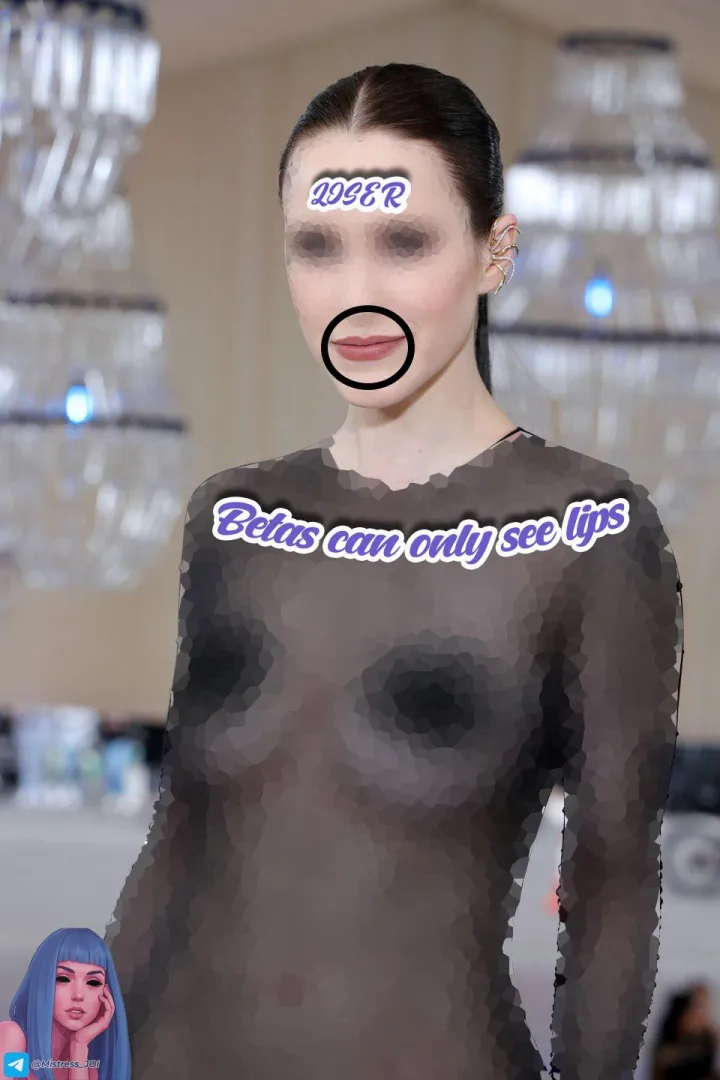 Betas can only see lips (Rachel Brosnahan) posted by Mistress_JOI