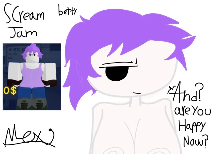 Betty from Scream Jam (I guess my drawing is ugly). by mexi77719