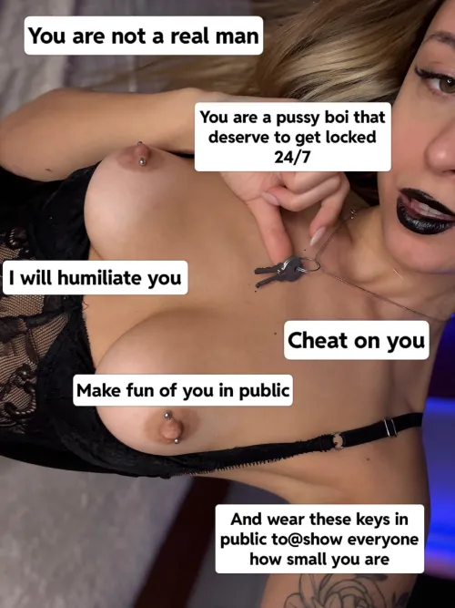 Bi guys, can I lock you while you watch me get fucked by a real man? by lustlongsph