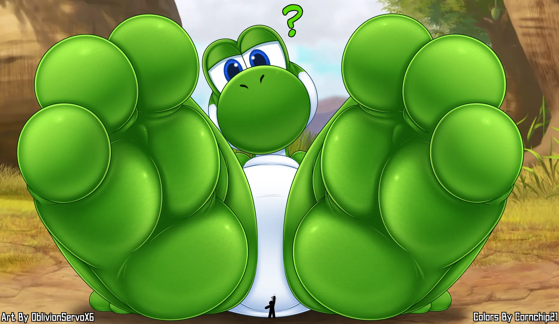 Big Curious Yoshi (OblivionServoX6) posted by WallyGamer32