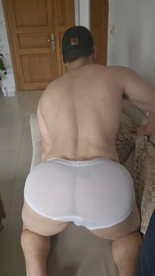 Big Glutes + White Briefs + Backwards Hat by Old_Stress_422