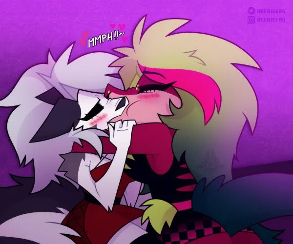 BIG Kisses at the back of the party! (Art by @HeebJeebs) by Ok_Tomato5849