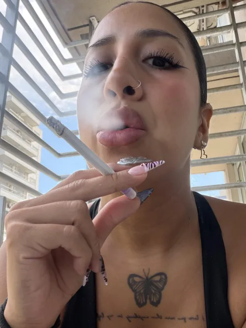 big lips and cigarette  by babygalsivip