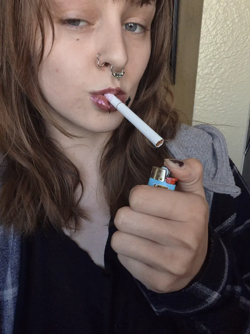 Birthday cigarette and purple lipstick posted by saraonly420