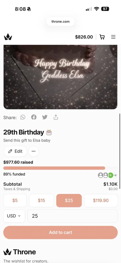 Birthday is almost fully funded!! Someone finish it off  by Goddesselsa03