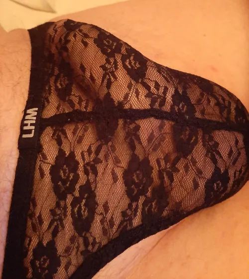 Black panty bulge by NaturePositive5705