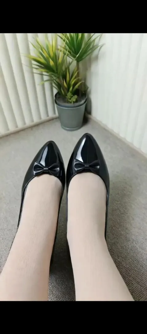 Black patent leather kitten heels posted by maryjaneloveforever
