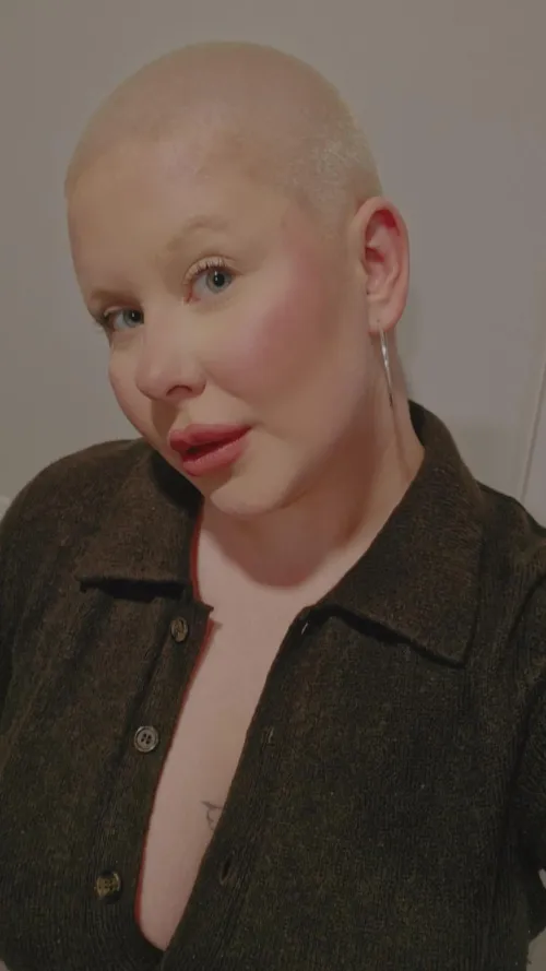 Blonde buzzcut with bleached brows for a change by NylaRenOfficial