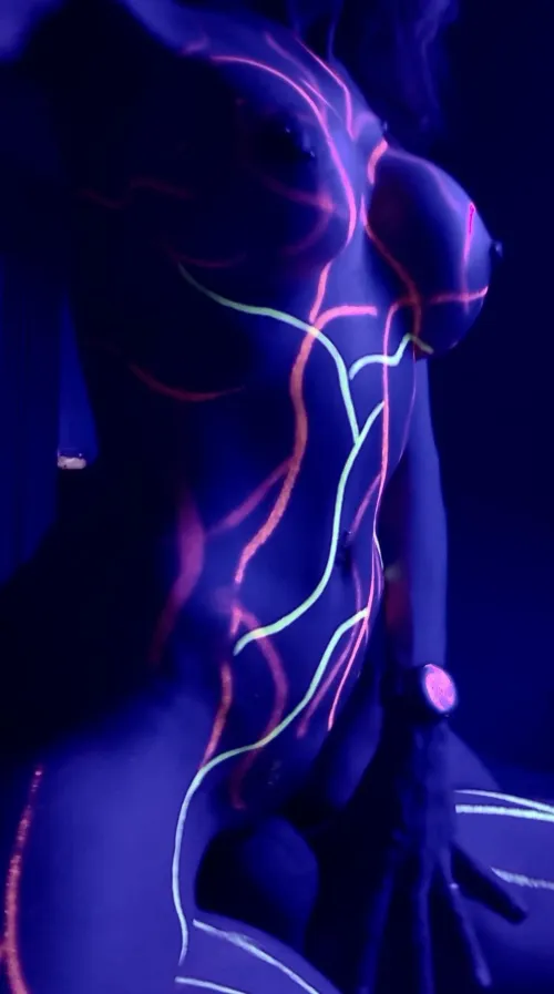 Body paint and reverse cowgirl. by HuckleberryNo8346