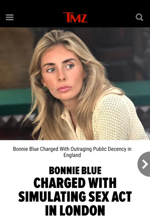 Bonnie Blue Charged With Simulating Sex Act In London by TheUnkno1