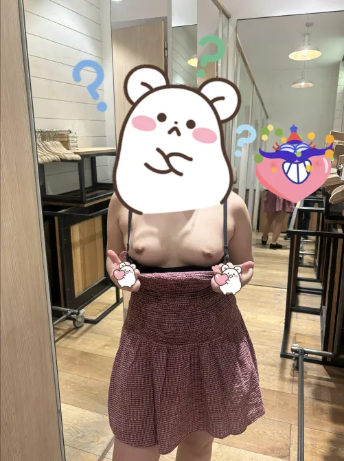 Boob Flash Just Outside the Mall Fitting Room by New_Newspaper_5132