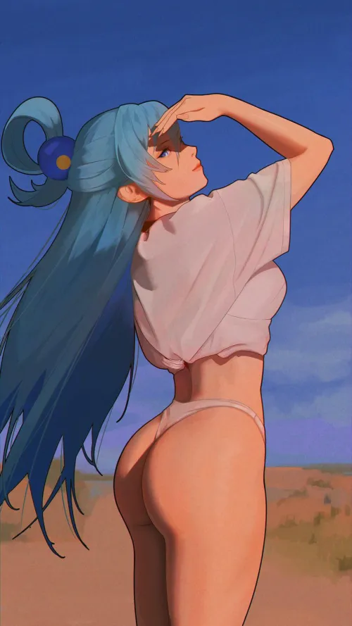 Bootyful Aqua Giving You a Look [Konosuba] by sd6636