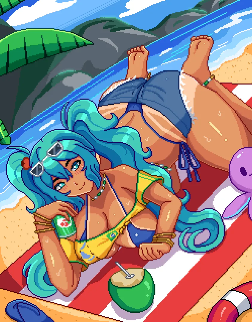 Brazilian Miku enjoying the beach  (NSFW) posted by AggravatingDonkey308