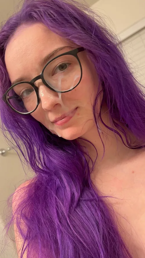 breaking in my new glasses by xbrenny