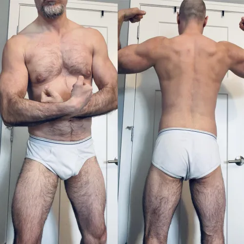 Briefs front and back by BaldJack2000