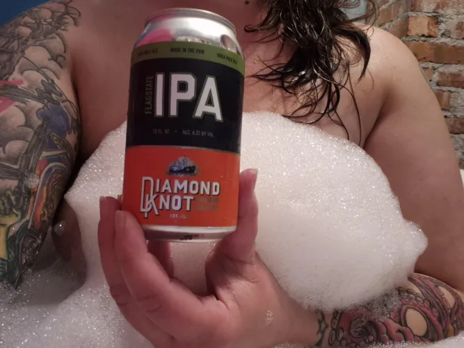 Bubbles and beer.  by CatDog21334