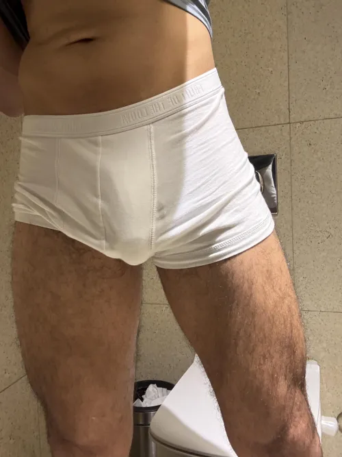 Bulge check in the gym bathroom by AlarmingPair7435