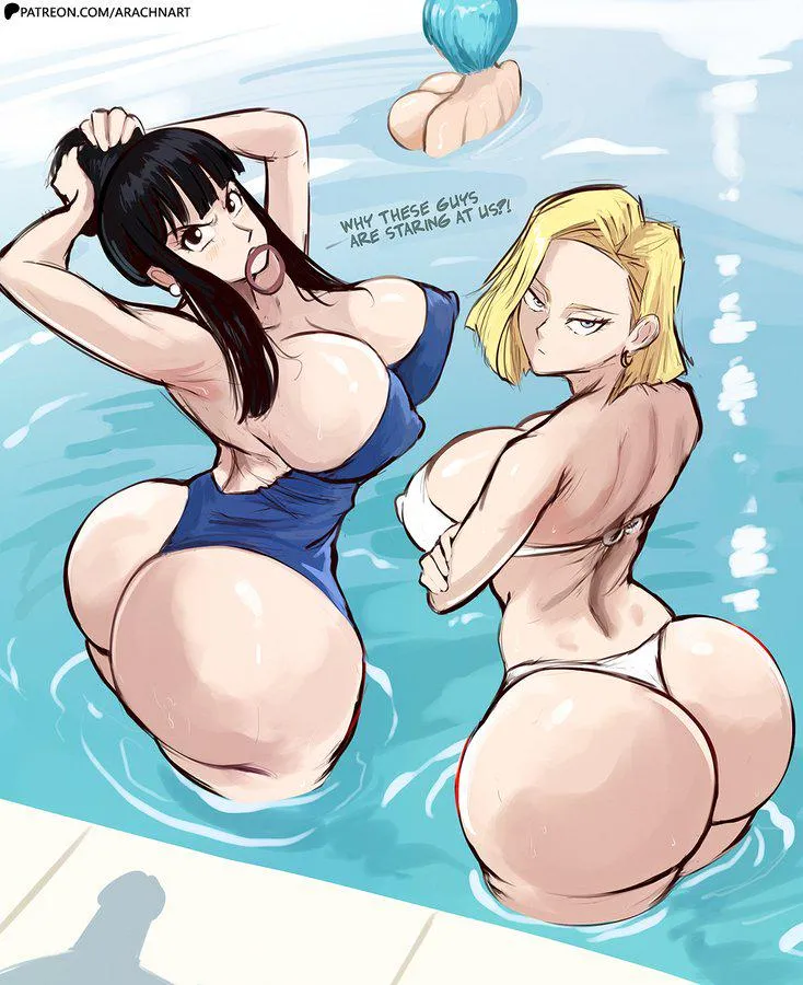 Bulma, Chichi and android 18 are staring at you with there sexy bikini while your cock is hard (arachnart) posted by Full-Tumbleweed7356
