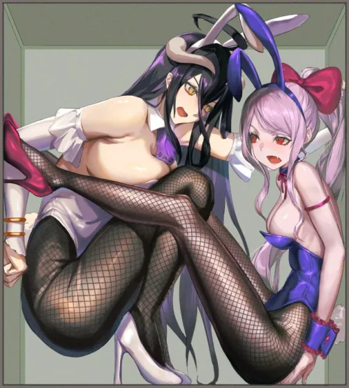 Bunny Albedo + Shalltear by OrdinaryComparison51