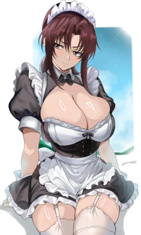 Busty maid Revy is here to serve [Black Lagoon] (HarutoYumaArts) posted by callmecomedy