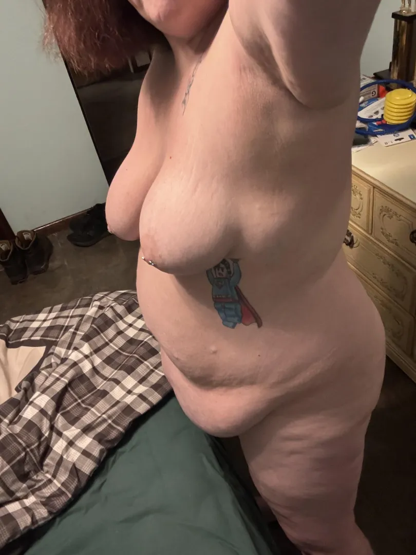 But saggy boobs and a bigger sagging belly. Ready for you to play with both or just push me over the bed and use my tight holes posted by exibitionistwife