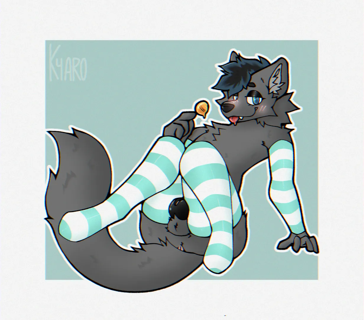 Caged pup [OC] (Comm work) posted by _kyaro_