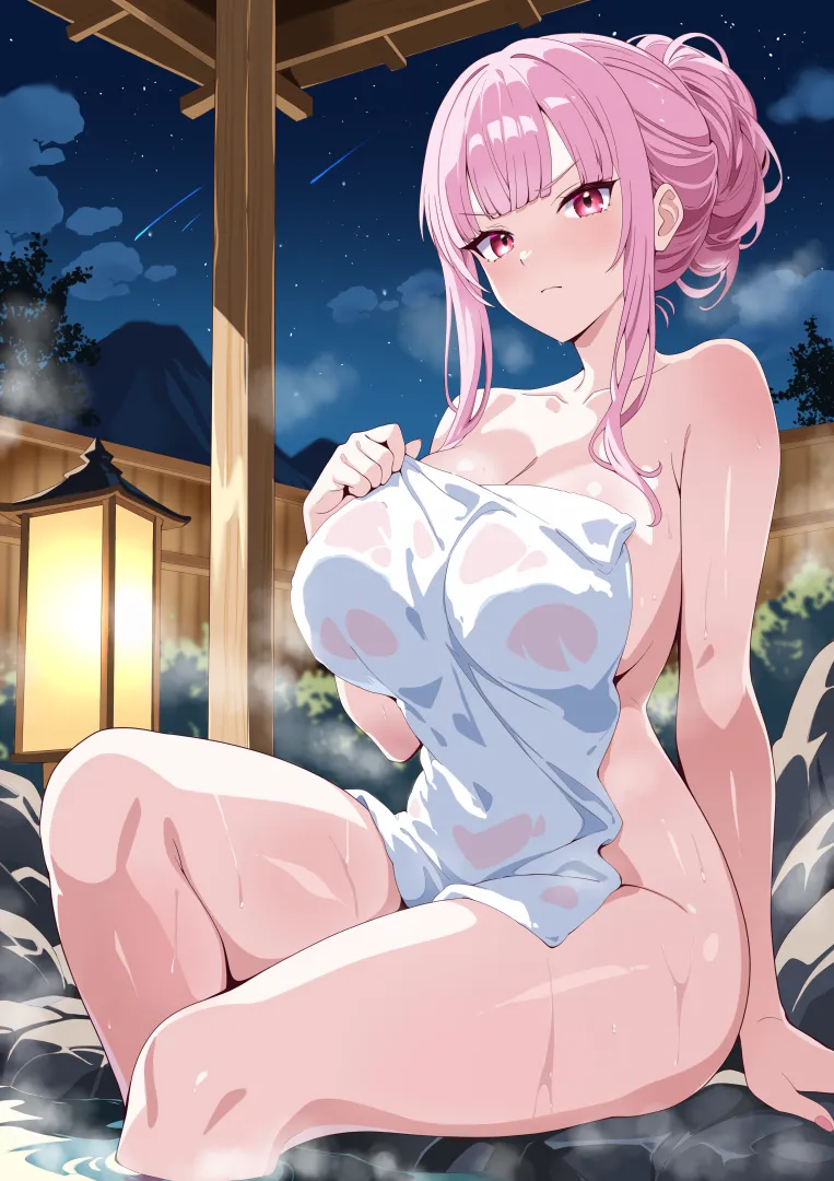 Calli in onsen posted by konosubak