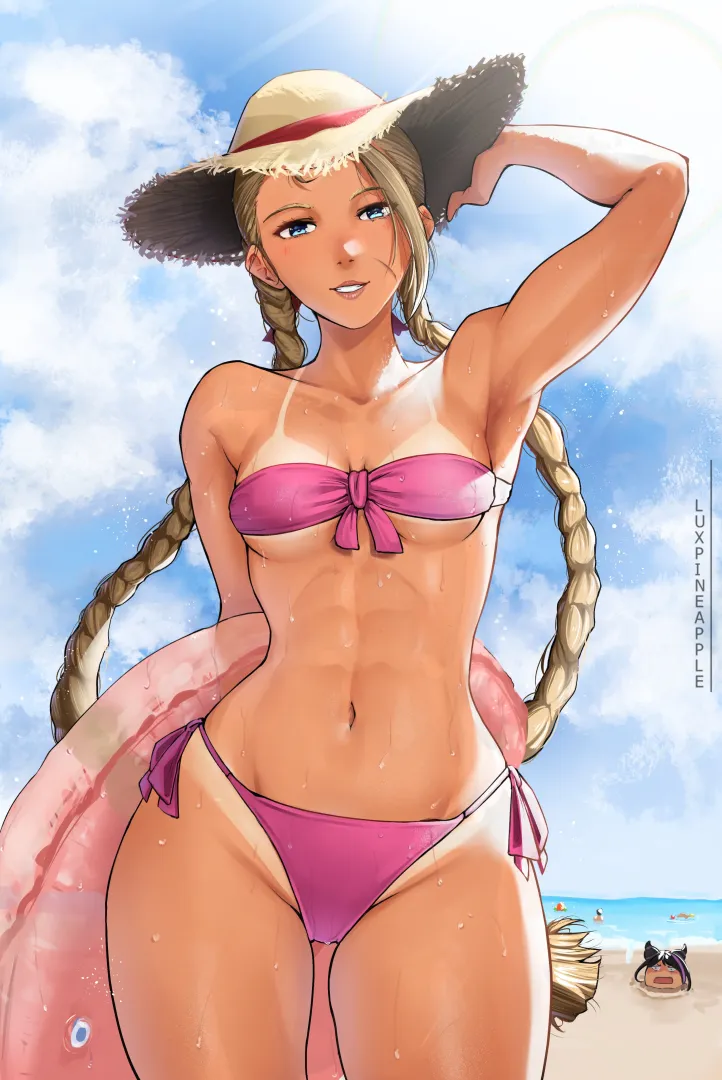 Cammy at the beach (Luxpineapple) posted by Poke-Oji