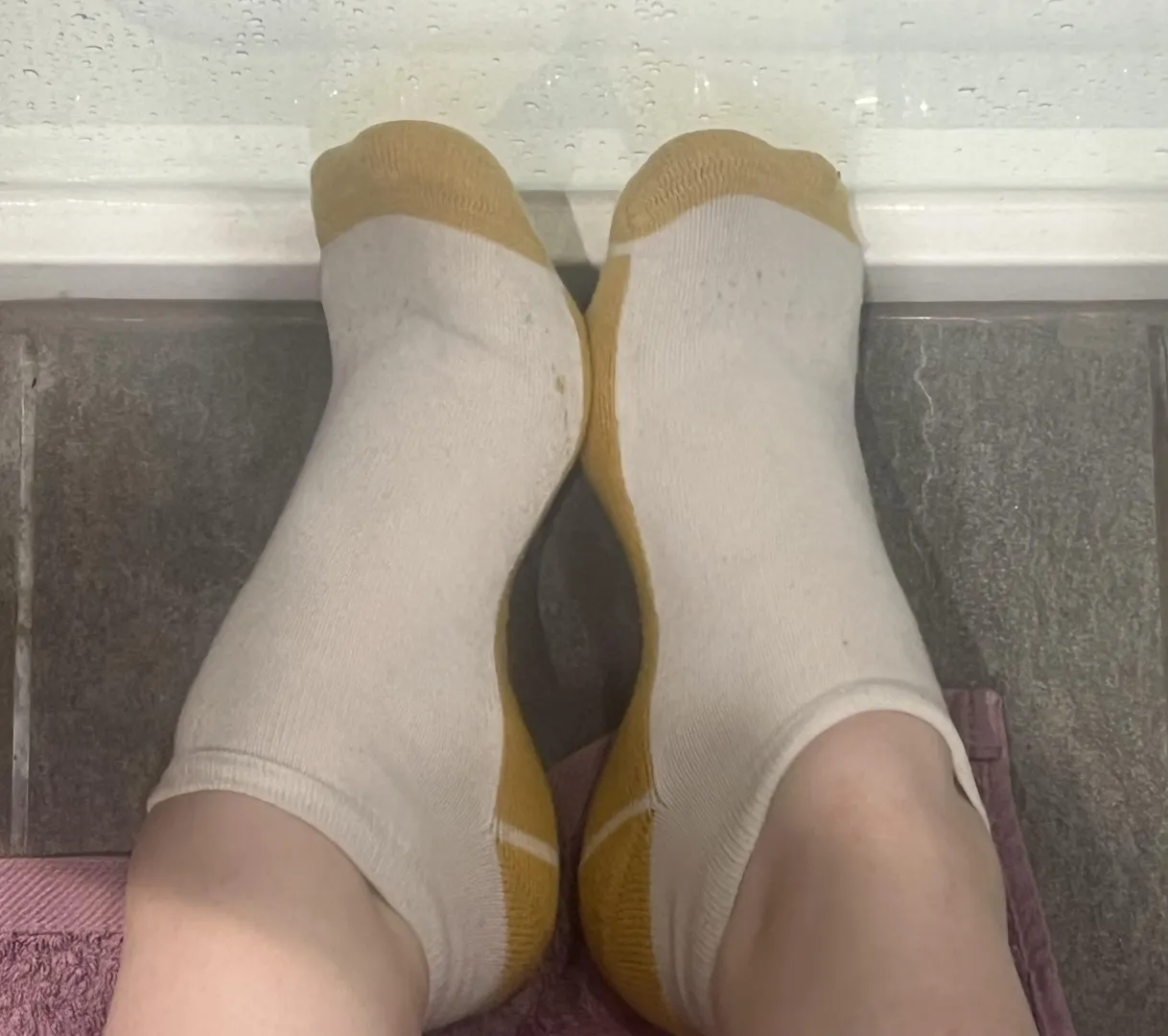 Can someone help me take my gym socks off please?  posted by Feathersoftsoles