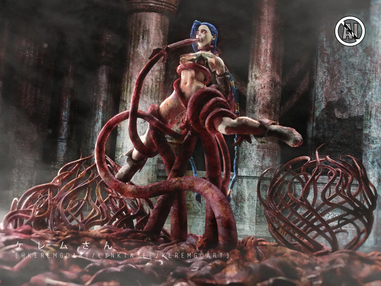 Captured Jinx - Art By Me (d3ogmerek) posted by d3ogmerek