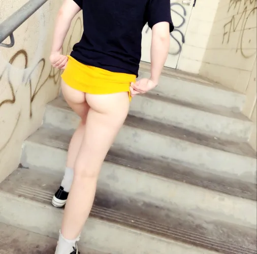 Careful walking up stairs behind me in Melbourne by -RosieDownUnder-