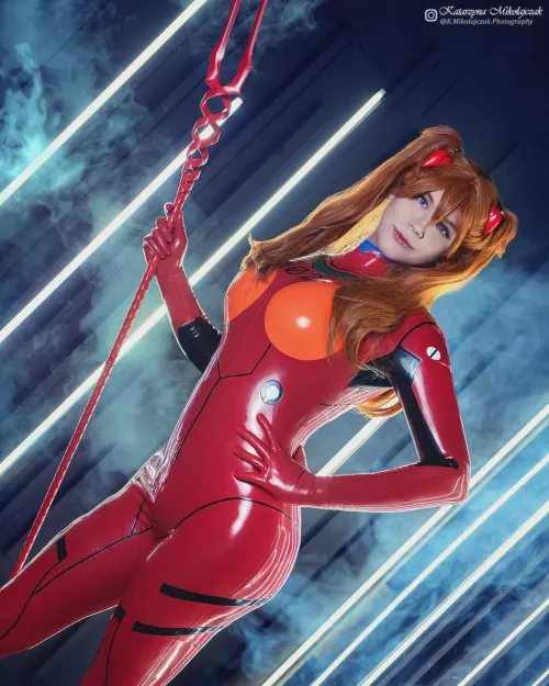 Catsuits cosplay ? Asuka Langley Latex by ne0nixxxx