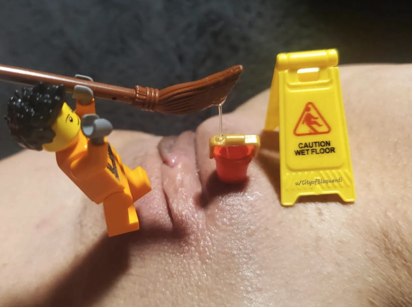 Caution wet floor posted by Vesperithael