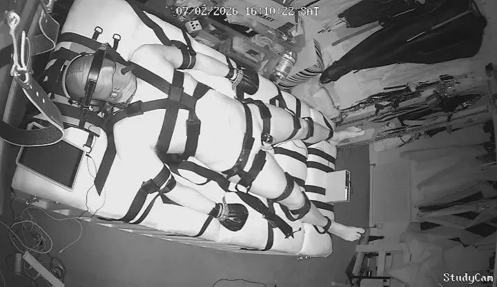 Cctv of me Secured in the dungeon and unable to move at all. No clue how long I was kept posted by dm_me_your_behind