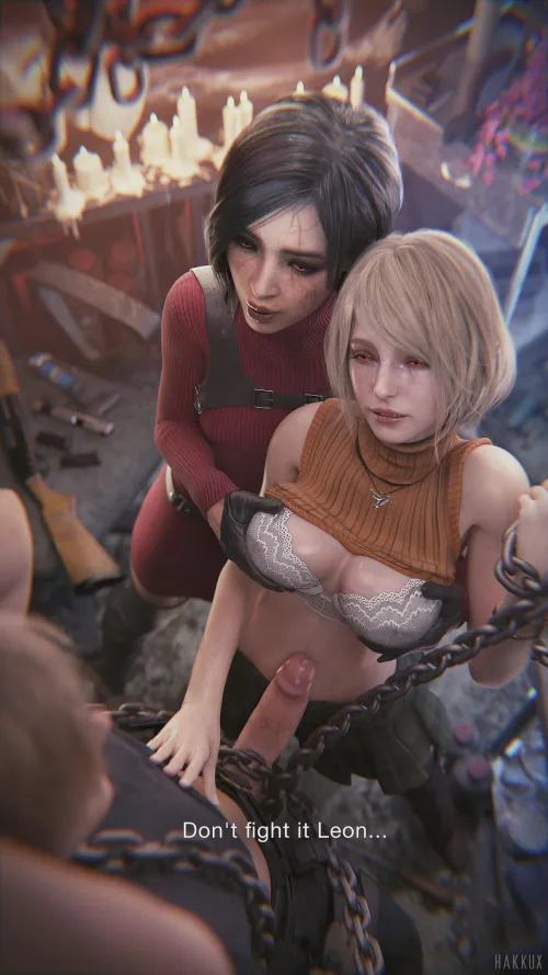 Chained up by Ada and Ashley by Somanycookies1