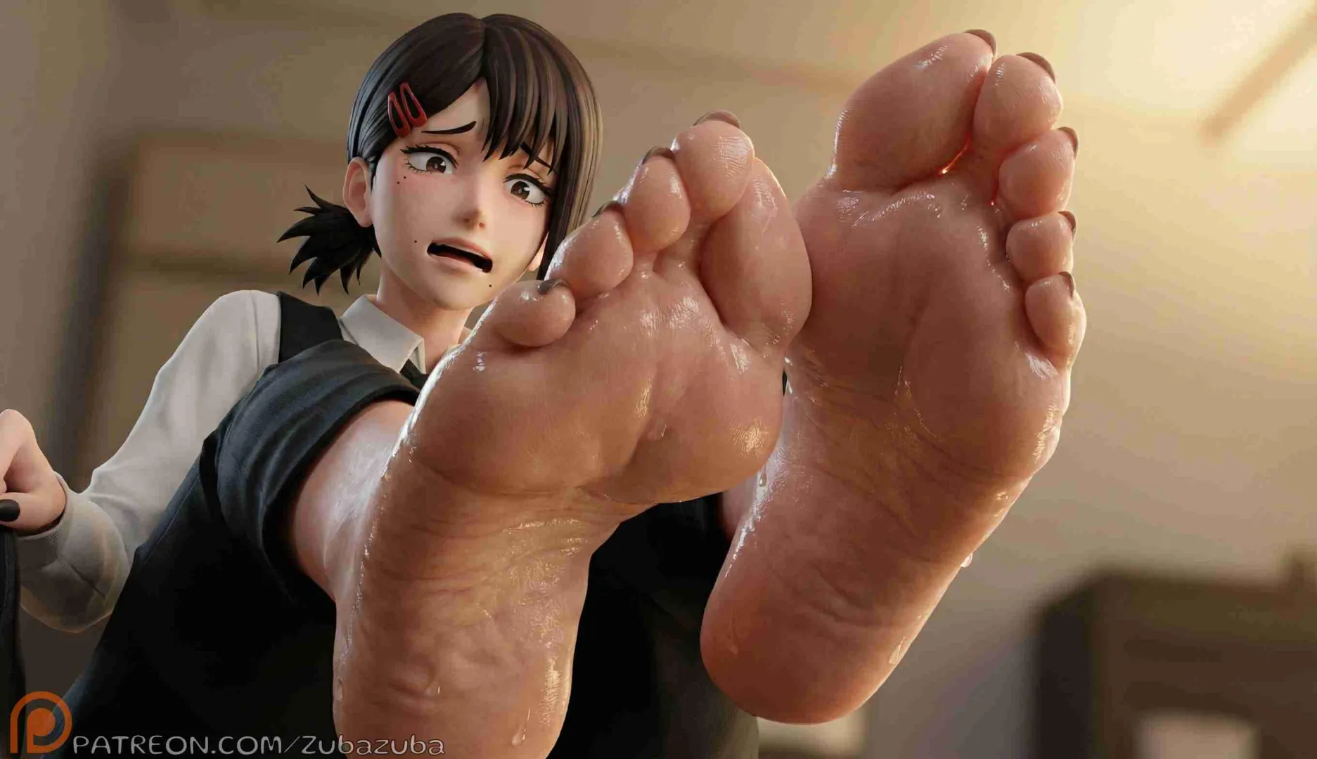 [Chainsaw Man] Kobeni - Nervous Sweat Soles [OC] posted by Greedy-Effort2109