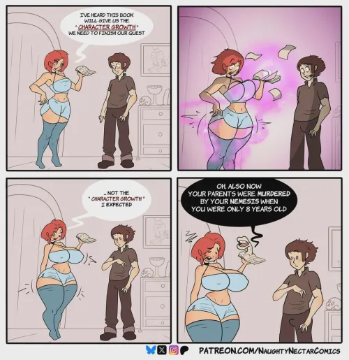 Character growth  NaughtyNectarComics by FierceContinent