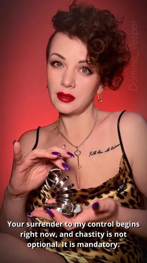 Chastity is mandatory for those who crave to be mine by domme_vesper_