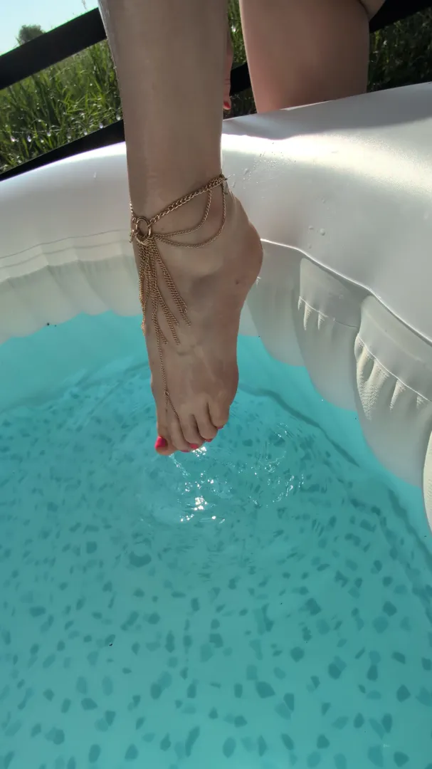 Cheeky foot dip... posted by KinkyLittleMum