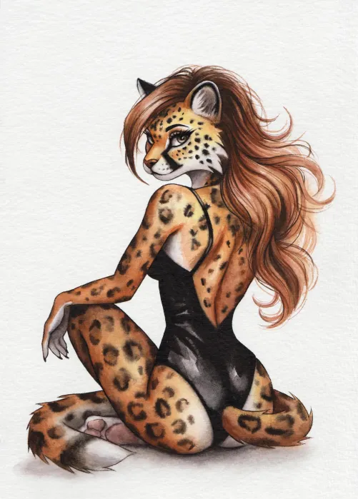 Cheetah - watercolor on paper (art by me) by KRENDELEKnpc