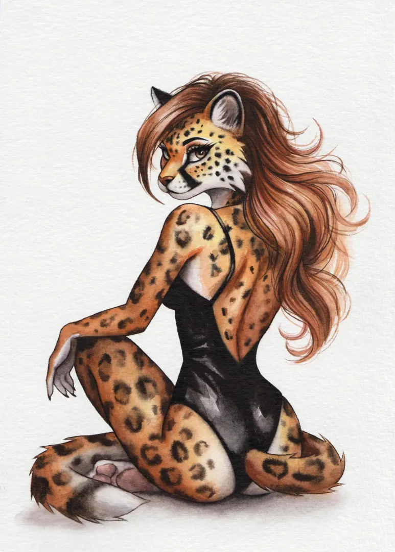Cheetah - watercolor on paper (art by me) posted by KRENDELEKnpc