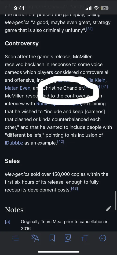 Chris finally mentioned on Wikipedia. This will probably be removed soon by cannedbread2003
