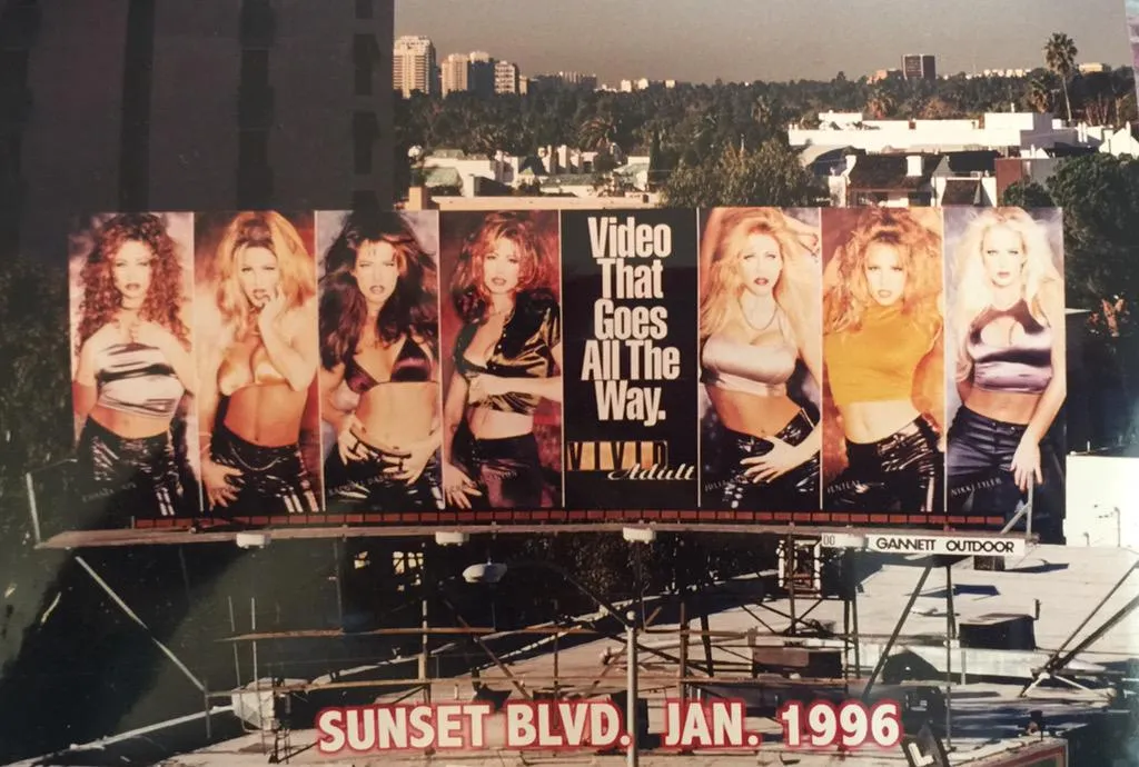 Christy on a billboard , Hollywood , late 90's . posted by Saj2022